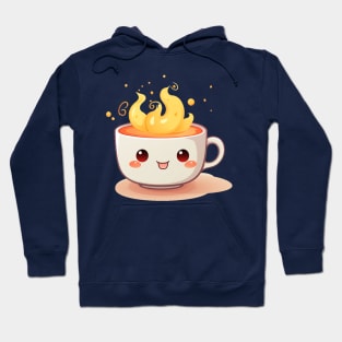 a cute cup of tea fire and burn Hoodie